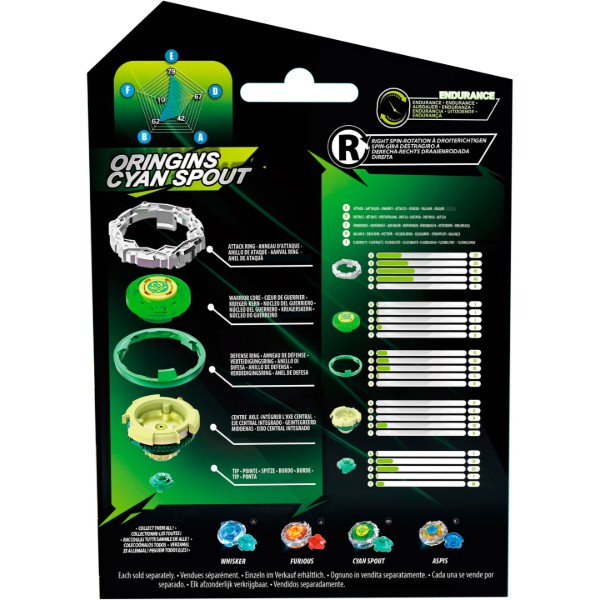 Фото - Дзиґа Infinity Nado VII Pro Series Single Pack Origins Cyan Spout (EU664621-3)